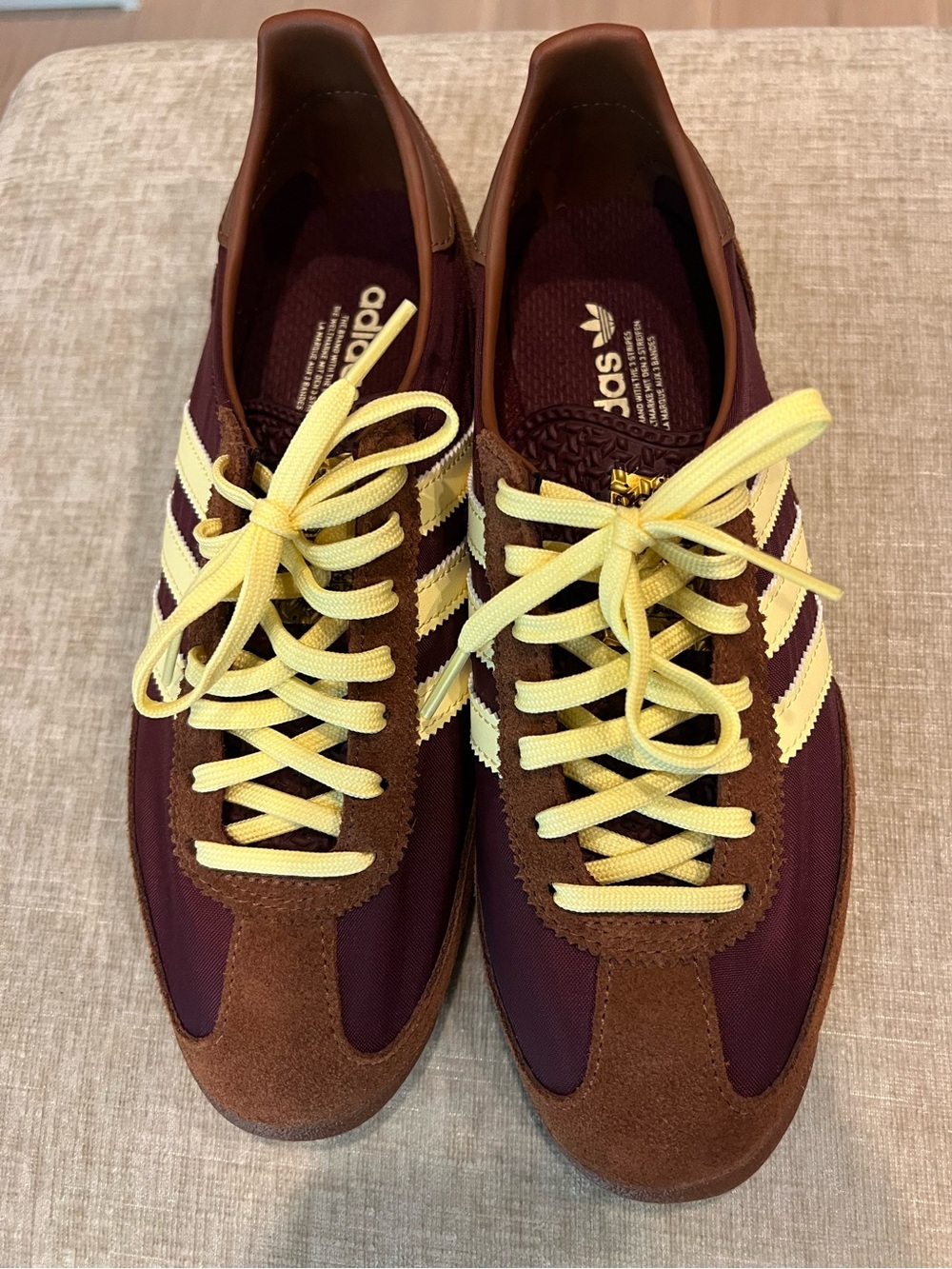 Adidas - Women's SL 72 OG - Maroon/Almost yellow/Preloved brown - size 6.5 - Picture 6 of 11